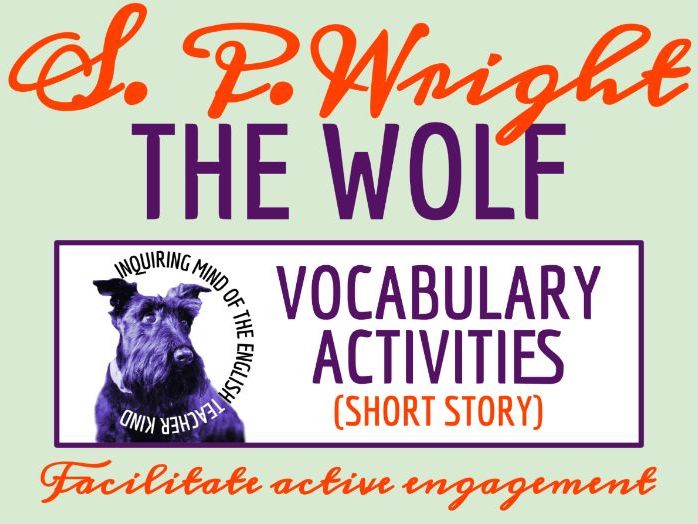 "The Wolf" by Sewell Peaslee Wright Vocabulary Worksheets | Weird Fantasy Tales | Werewolf Story