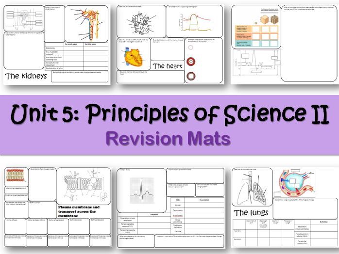 BTEC Applied Science Unit 5 Revision Mats