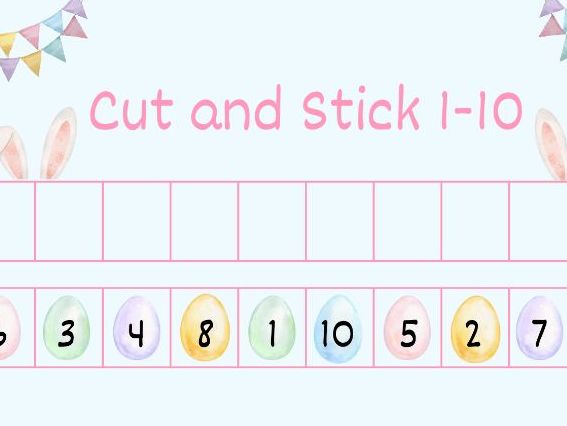 Easter Cut and Stick 1-10