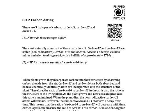 Carbon dating