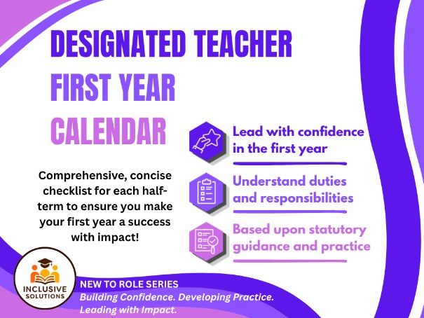 Designated Teacher: New to Role Annual Calendar