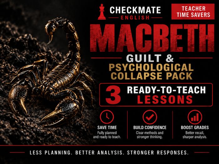 CHECKMATE TEACHER TIME SAVERS: MACBETH — GUILT & PSYCHOLOGICAL