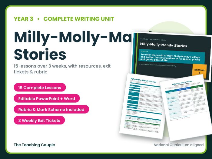 Milly-Molly-Mandy Stories | Year 3 English Unit | 15 Complete Lessons + Resources + Mark Scheme