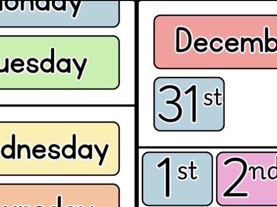Date Display Month Day Week