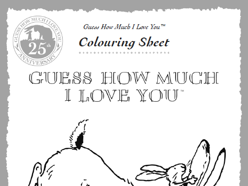 Guess How Much I Love You Activity Sheets