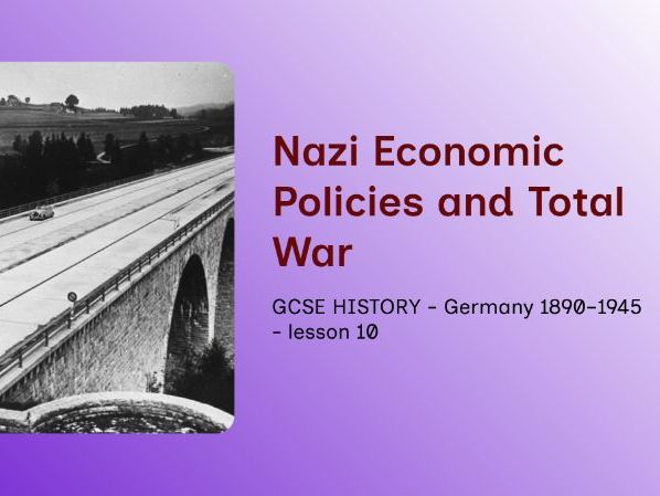 GCSE History - Germany 1890–1945 Lesson 10: Nazi Economic Policy, Autarky and Total War