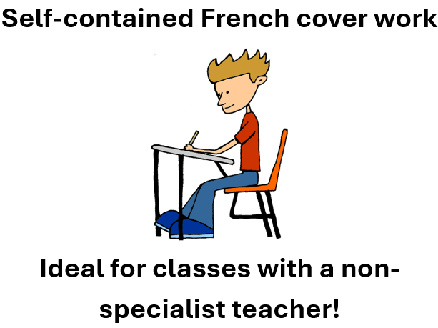 KS3 French independent cover work bundle