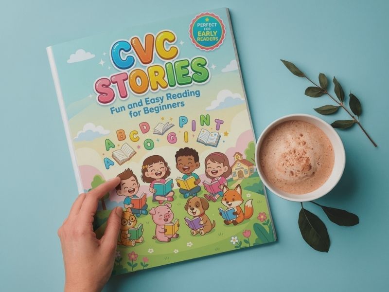 CVC Stories Worksheets for Kindergarten