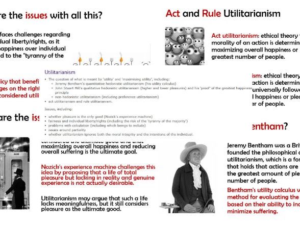 AQA A Level Philosophy Utilitarianism Notes Teaching Resources AQA A Level Philosophy Utilitarianism Notes Teaching Resources