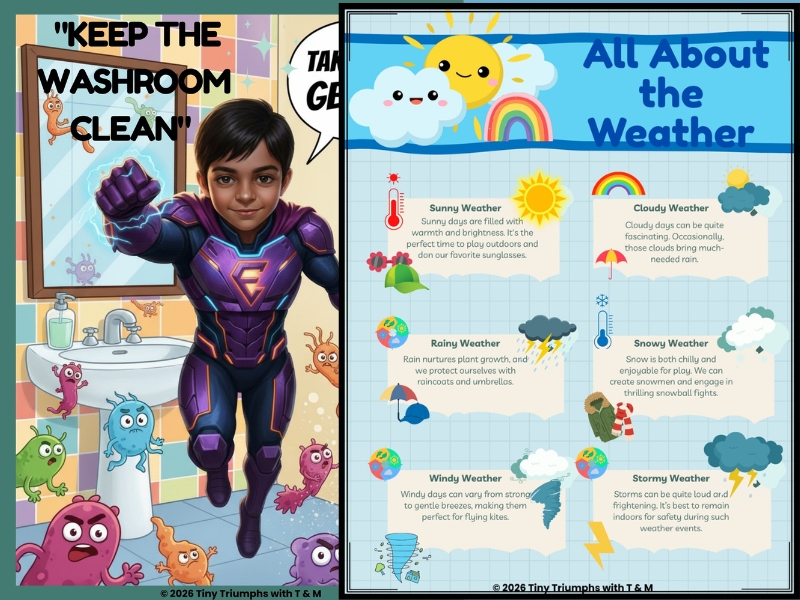 [FREEBIE] Healthy Habits & Weather Discovery | Mini-Poster & Activity Set