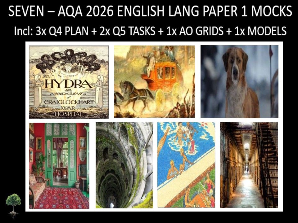 SEVEN - AQA PAPER 1 | 2026 FULL MOCKS | Q5 TASKS | Q4 PLAN | AO GRIDS | MODELS