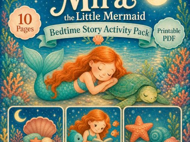 Mermaid Bedtime Story Activity Pack