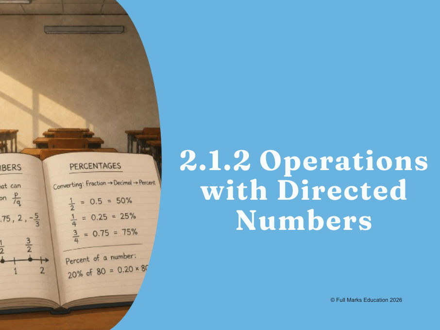 IB Maths MYP Year 2, Unit 1 - 2.1.2 Operations with Directed Numbers