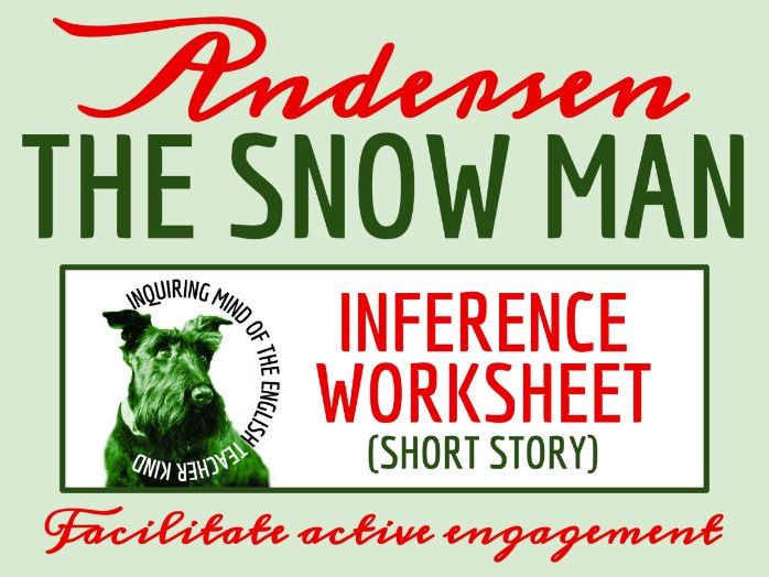 "The Snow Man" by Hans Christian Andersen Close Reading Analysis Worksheet