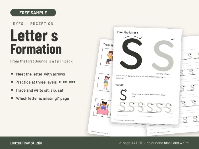 SATPIN Sample: Letter s Formation, EYFS