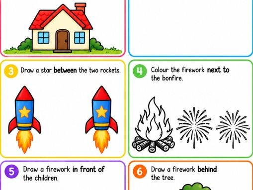 Bonfire Night Firework Night Positional Language