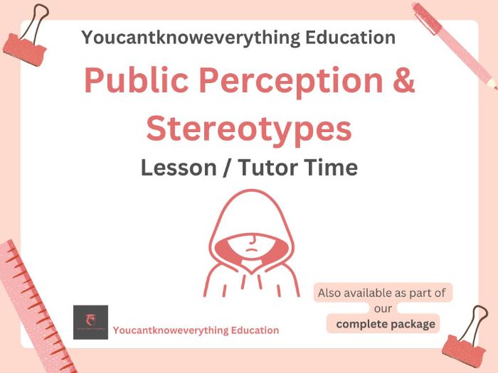 Public Perception & Stereotypes PSHE
