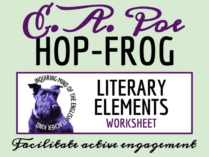 "Hop Frog" by Edgar Allan Poe Elements of Fiction Worksheet | Literary Devices | Horror Story