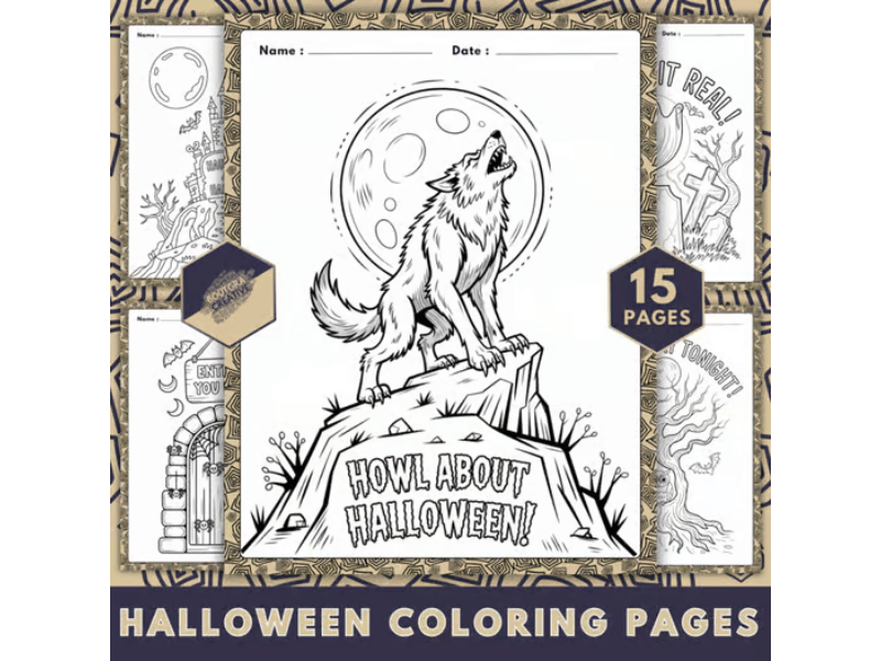 Halloween Coloring Pages | 15 Fun & Spooky Designs for Kids