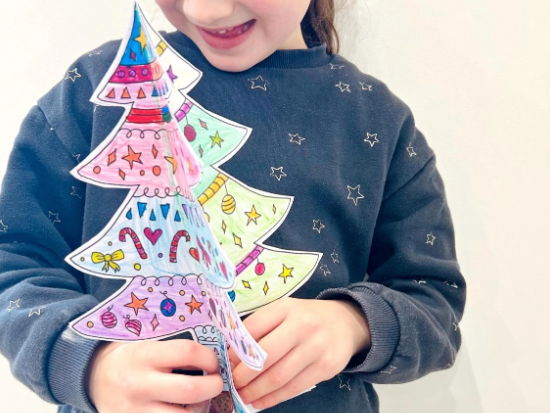3D Christmas Tree Craft Activity
