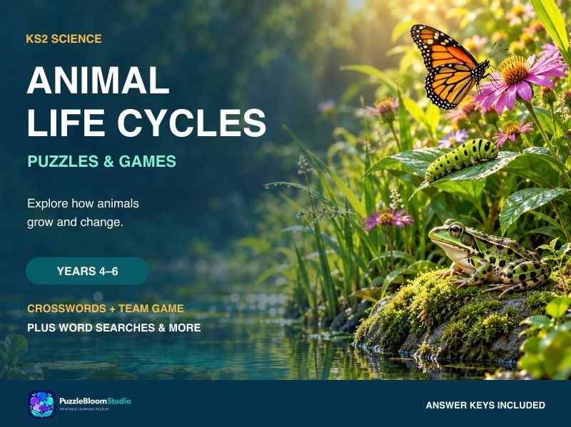 Animal Life Cycles Puzzles & Games | KS2 Years 4–6