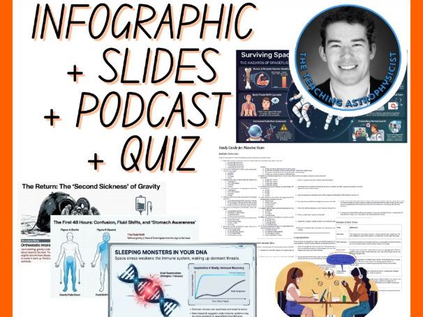 Astronaut Health | Infographic + Slides + Podcast + Quiz Space Science Set