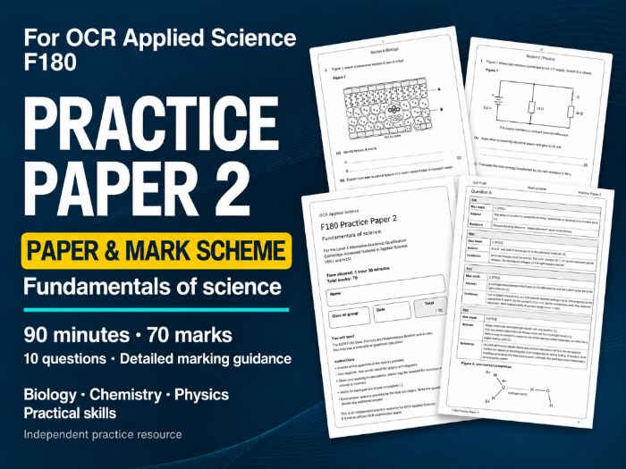 OCR AAQ Applied Science - F180 Practice Paper 2 (90 mins)