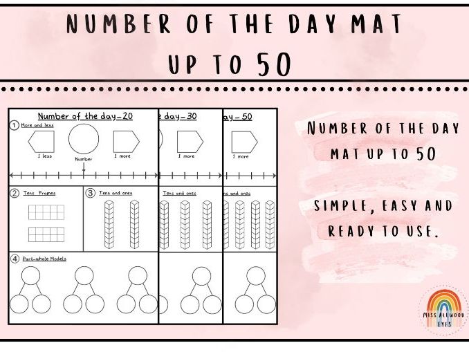 Number of the Day Maths Mat
