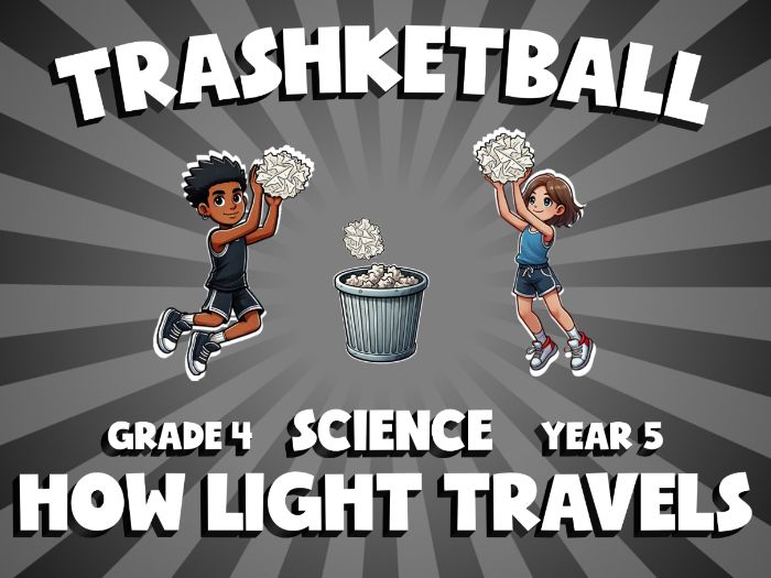 How Light Travels TRASHKETBALL Science Game | No-Prep Year 5 Review Activity