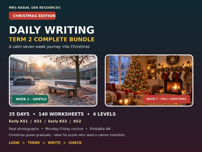 Daily Writing Christmas Edition | 7-Week SEN Bundle | 4 Levels