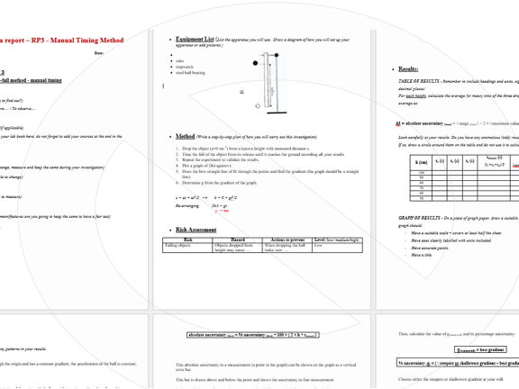 Report Template - A-level Physics Practicals