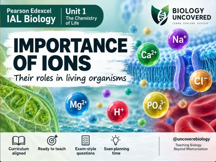 Importance of Ions | Pearson IAL Biology Unit 1