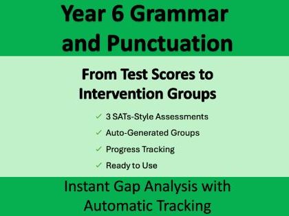 Year 6 SPaG (GPS) SATs Assessment & Tracking Pack – Instant Gap Analysis
