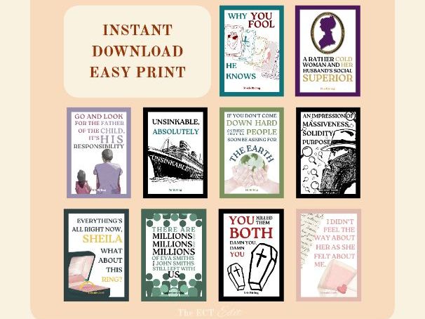 An Inspector Calls Key Quote Posters | Classroom Display | English Literature | GCSE