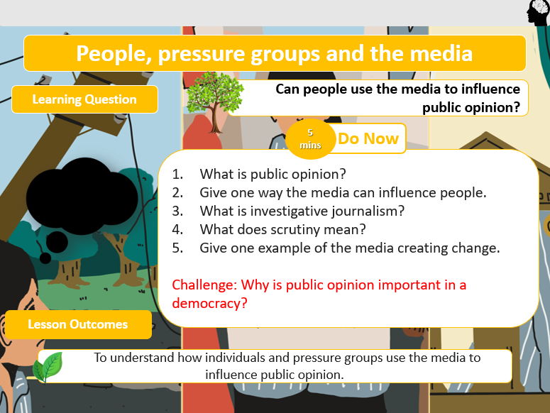 Edexcel Citizenship D L15- People, Pressure Groups and The Media