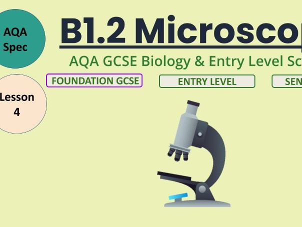 Microscopes: Electron vs Light Microscopes & Required Practical — AQA GCSE Biology B1 Lesson (SEND /