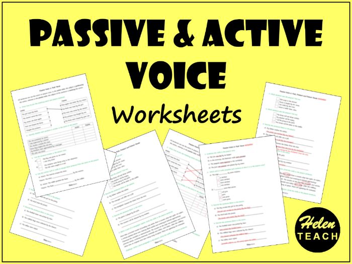 Passive & Active Voice Worksheets | Differentiated | With Answers