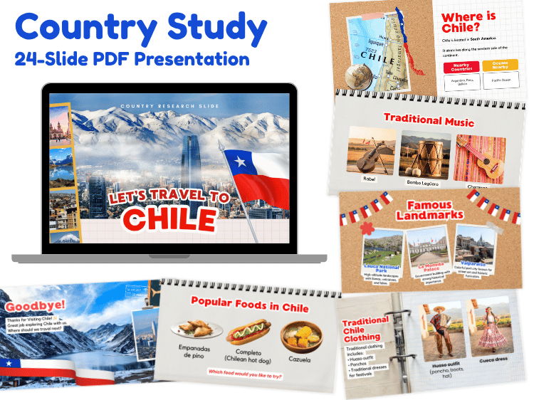 Chile Country Study | Geography & Culture 24-Slide PDF Presentation