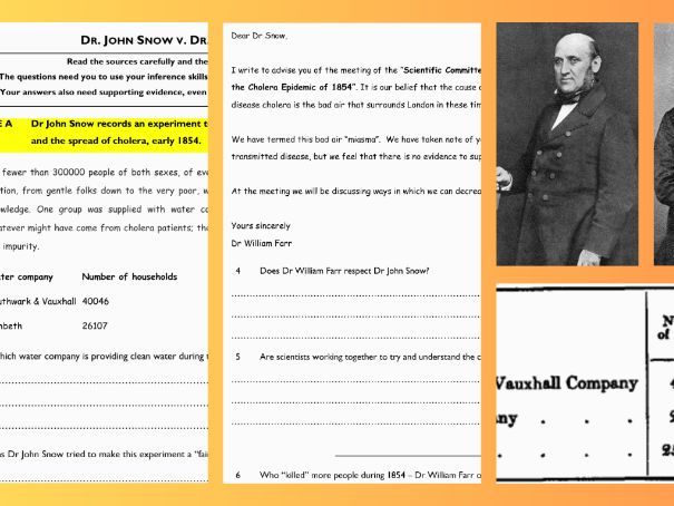 KS2/KS3/GCSE Medicine Through Time - Cholera: Written Evidence Analysis