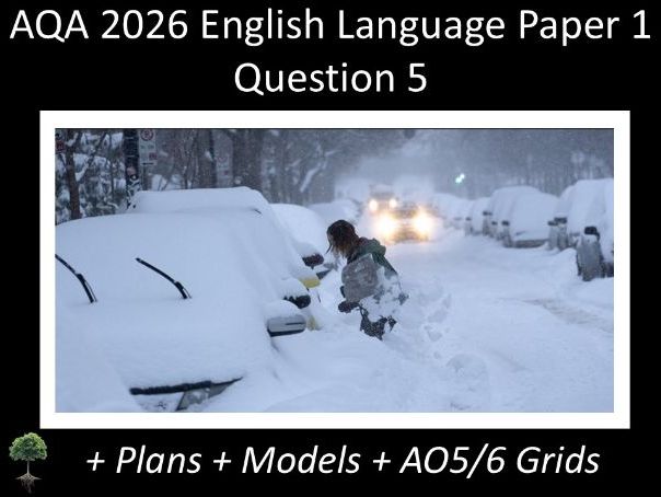 Question 5 - AQA 2026 GCSE English Language Paper 1 | Plans, AO Grids, Models (Sno)