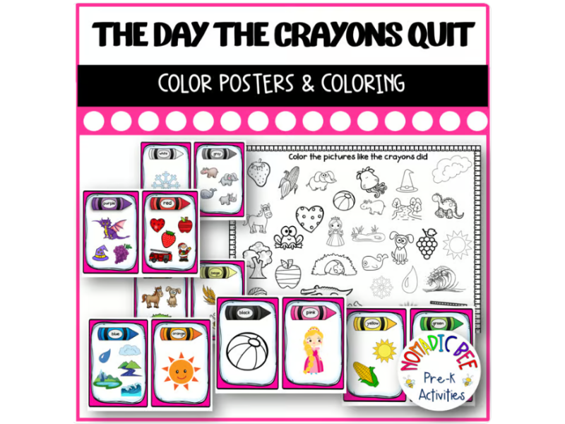 The Day the Crayons Quit Activities - Colors Posters