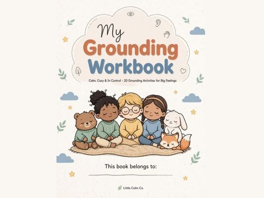 Grounding Techniques Workbook for Kids | 20 Calm Down Corner Worksheets | SEL Coping Skills & Emotio