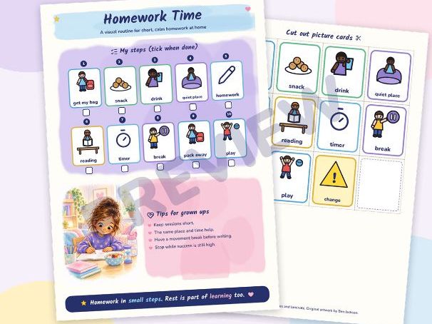 Homework Time: Visual Routine for Home