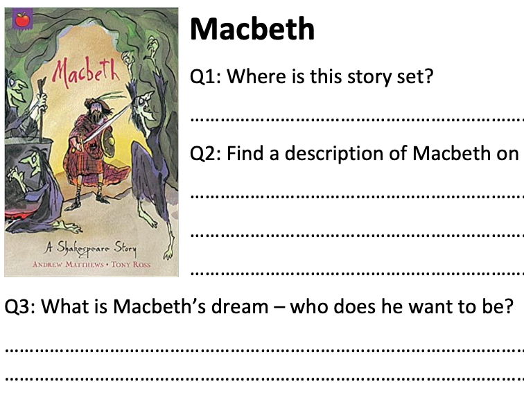 Shakespeare Stories Comprehensions