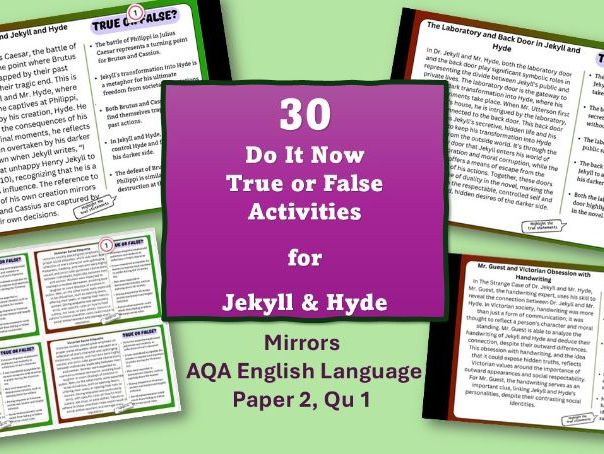 Jekyll & Hyde, Do It Now, Paper 2, Qu1 Practice