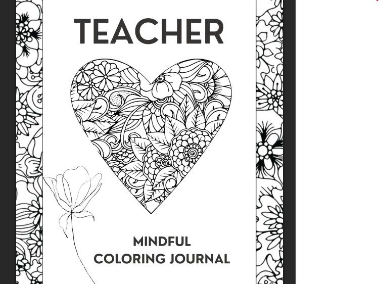 Teacher Mindfulness Coloring Journal
