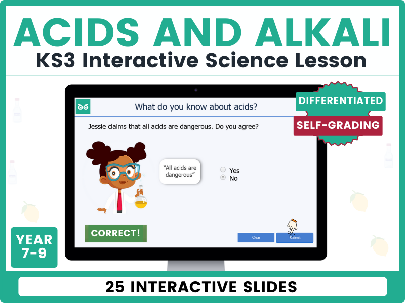 Acids and Alkalis: Interactive Lesson and Activities for KS3 Science Education