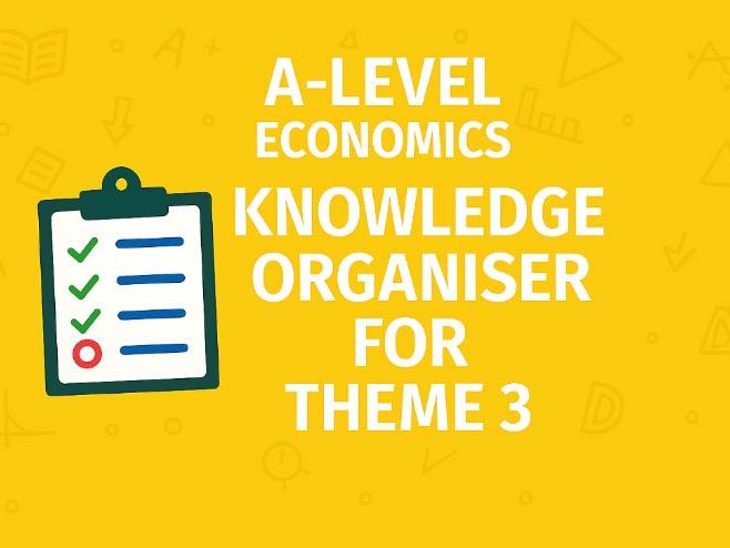 Edexcel Economics B Theme 3 knowledge organiser/assessment for learning pack