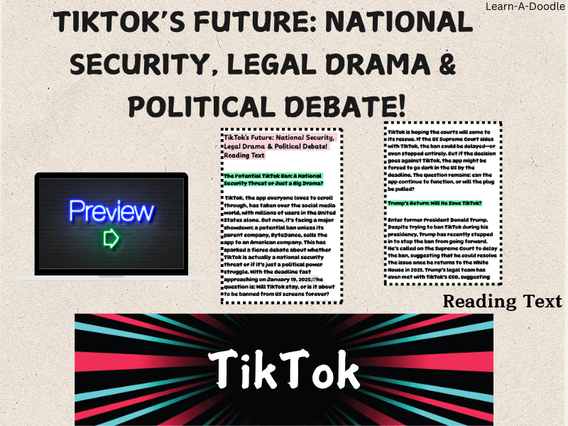 TikTok’s Future: National Security, Legal Drama & Political Debate! Reading Text