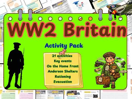 World War 2 MEGA Pack - A unit of 21 worksheets and activities